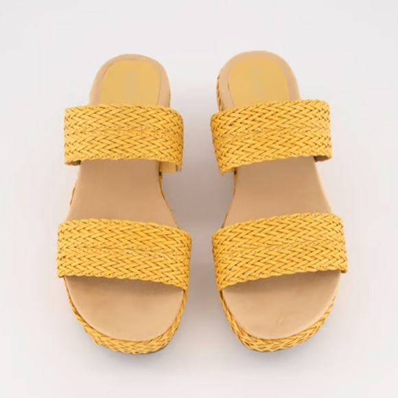 🆕 ANNE KLEIN Braided Goring Woven Zala Round Toe Wedge Slip On Heeled Sandal 9.5 - Picture 3 of 7